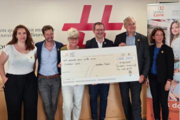 Remise de chèque Institut Curie et Fondation Swiss Life 
