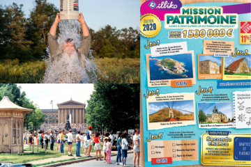 Ice bucket challenge, Hands across America, Loto du patrimoine. Crédits : DR.
