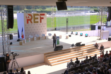 Patrick Martin, le président du Medef, en ouverture de la Rencontre des entrepreneurs de France le 26 août. Crédits : Youtube / Medef.