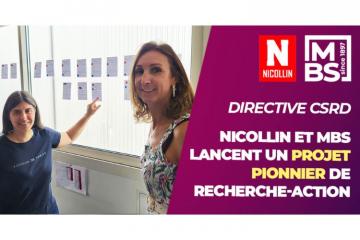 Caroline Catalan, directrice RSE de Nicollin, et Mélanie Jaeck, co-titulaire de la Chaire MIND. Crédit photo : DR.