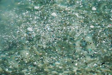 Les plastiques se fragmentent dans les mers et océans en microplastiques, dangereux pour les écosystèmes. Crédits : iStock.