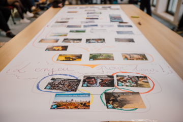 La fresque du climat sensibilise aux enjeux climatiques à travers son atelier pédagogique et collaboratif. Crédit : La Fresque du climat
