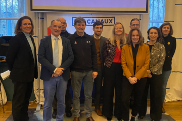 Les partenaires de la Fabrique des marchés responsables, réunis à l'occasion du lancement du dispositif. Crédit : Carenews. 
