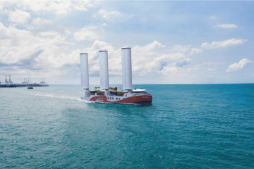 Le porte-conteneurs imaginé par Windcoop devrait ressembler à cette image. Crédits : Windcoop.