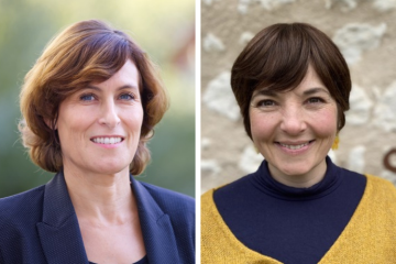 Cécile Daclin, déléguée générale de la Fondation RTE, et Vanessa Couvreux-Chapeau, directrice de l'association Habit'âge