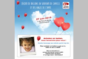 Lâcher de ballons en souvenir de Camille et des anges de l'AMFE