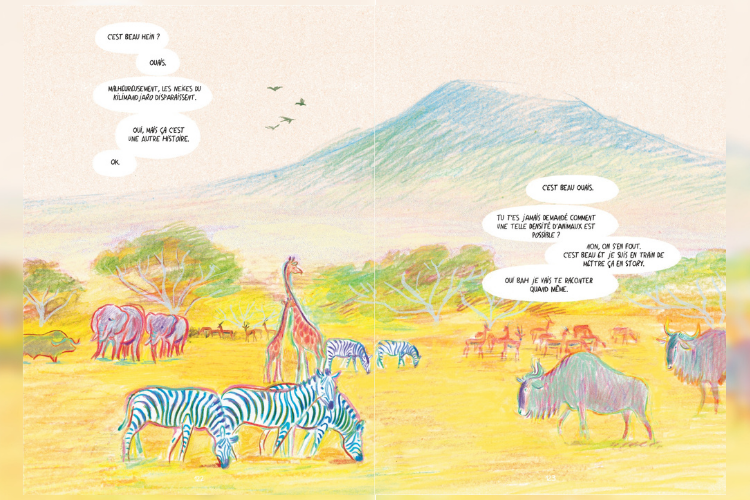 Quelques planches de la BD. 