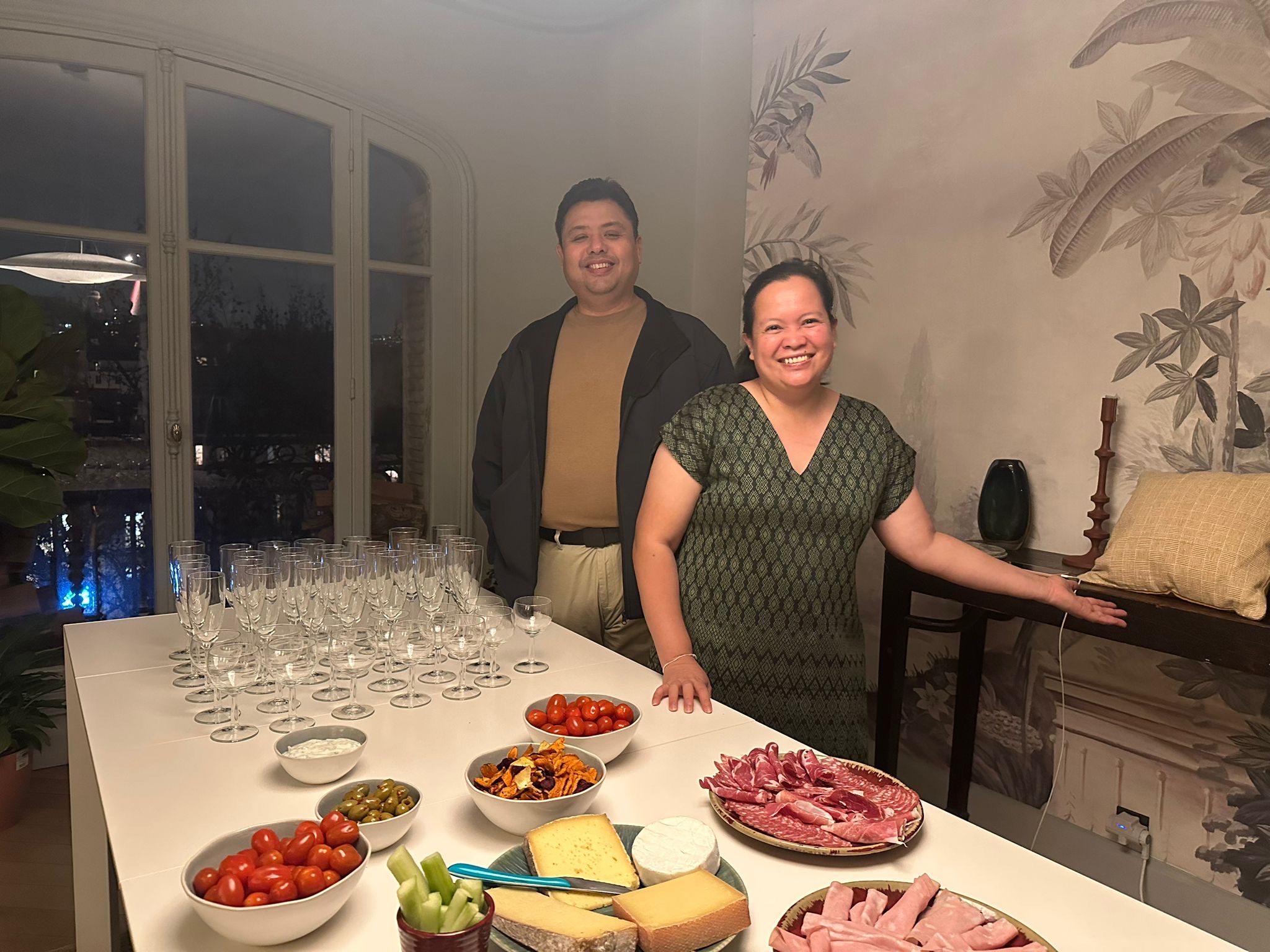 Roger et Aleona lors de la soirée 