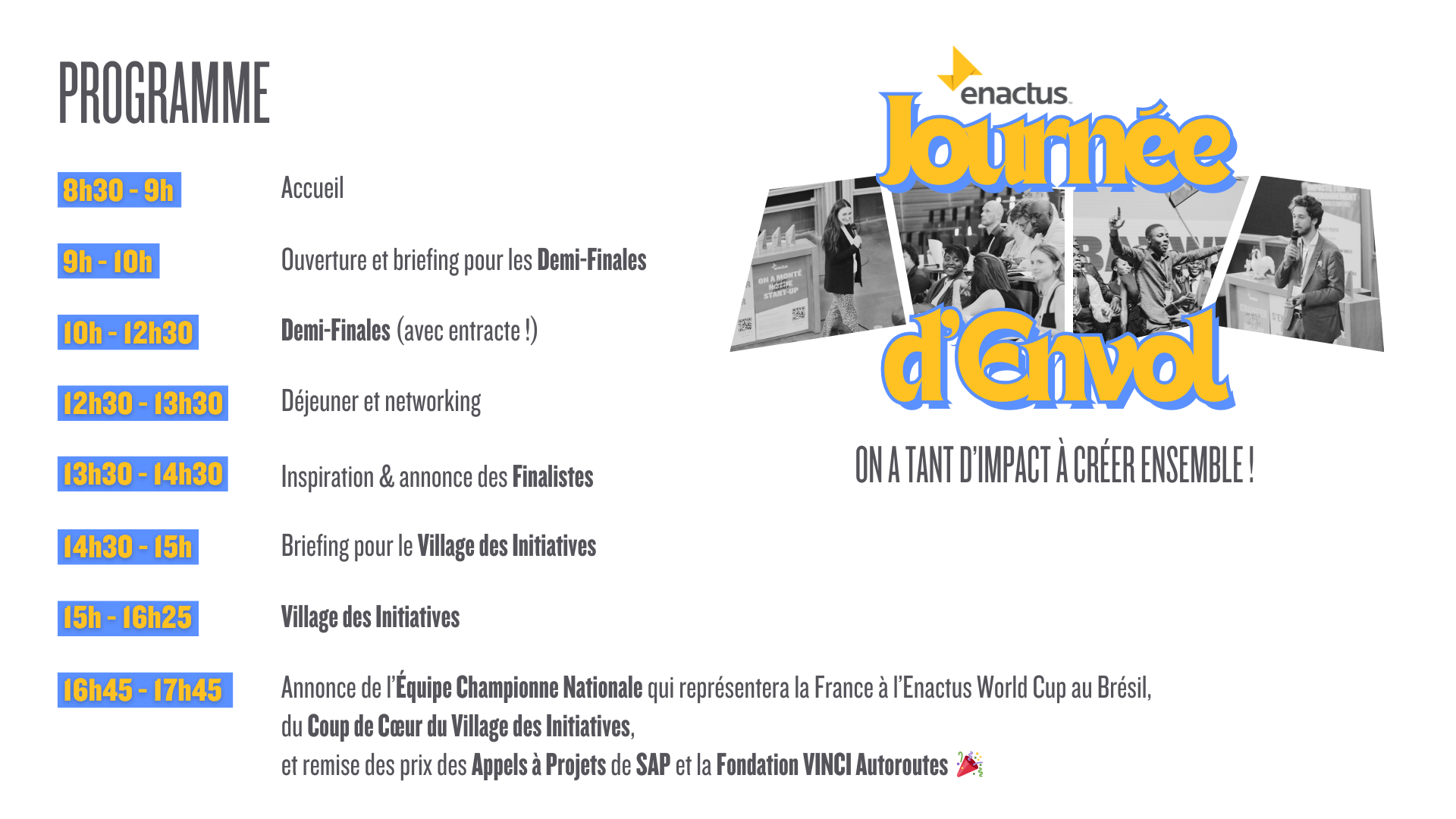 Le programme du 12 juin