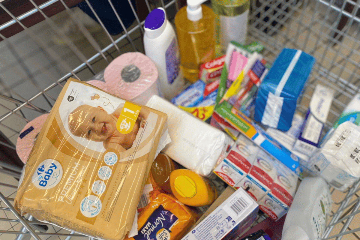 Caddy de produits donnés