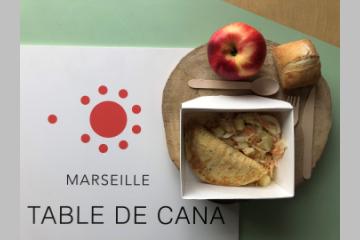 Exemple de repas d'aide alimentaire préparé par La Table de Cana