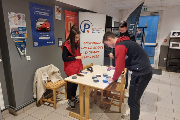 Atelier temps de réaction, pour une sensibilisation auprès des jeunes, avec l'aPR